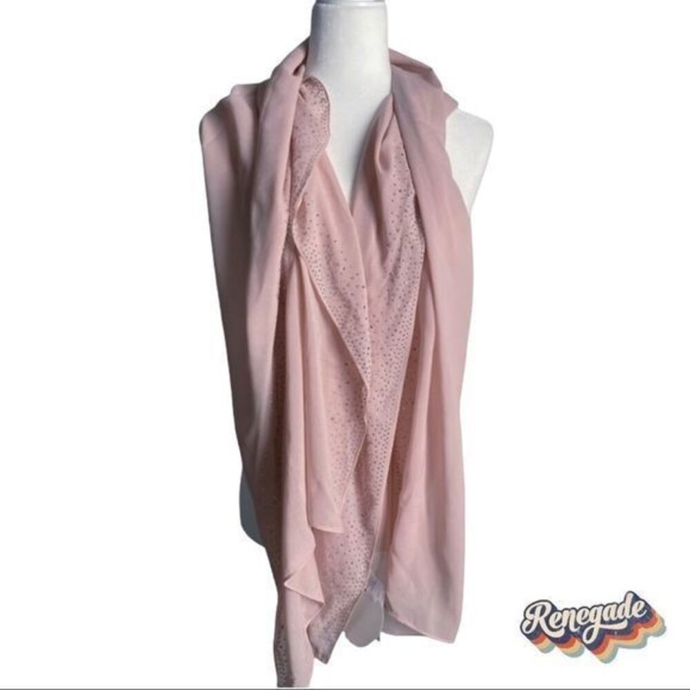 Pink Scarf with Rhinestones